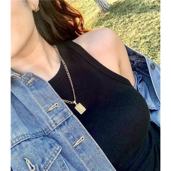 Gold Layered Necklace Set 3 PCS for Women Girls Dainty Trendy Paperclip - Picture 4 of 7